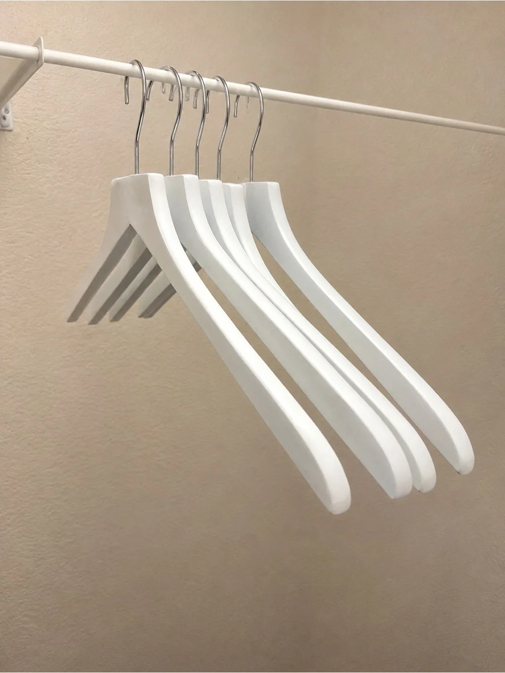 Classic White Wooden Clothing Hangers - 26